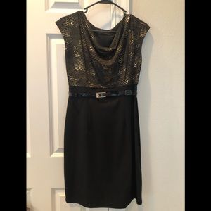 Alyx petite gold and black dress